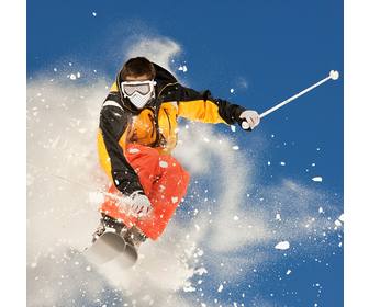 fotomontaje un esquiador profesional puedes poner cara