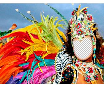 fotomontaje garota carnaval poner foto