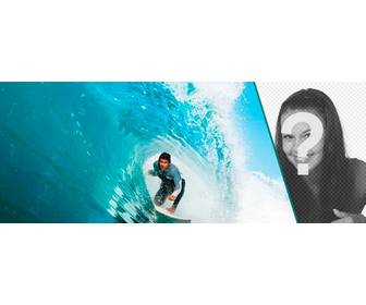 portada facebook personalizable un chico haciendo surf
