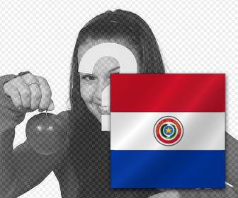 pon chapa bandera paraguay fotos un instante nuestro editor online