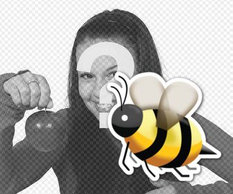 emoji abeja aguijon sticker online puedes insertar imagenes
