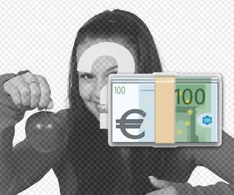 sticker un billete cien euros puedes insertar imagenes online