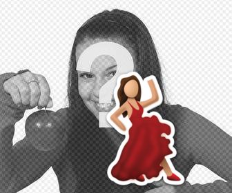 emoticono flamenca bailando whatsapp