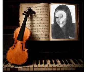 sube foto fotomontaje un violin un piano