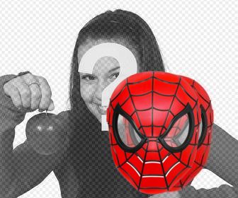 ponte mascara spiderman fotomontaje online