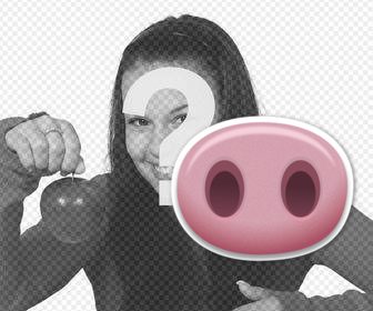 nariz cerdo pegar imagenes subiendolas efecto online