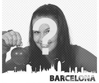 decora fotos skyline ciudad barcelona efecto