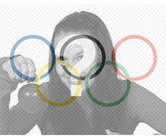 bandera simbolo olimpiadas poner filtro foto