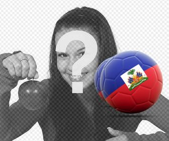decora fotos un balon futbol bandera haiti gratis