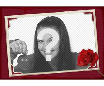 rosas rojas marco fotos edita fotografia pagina recuerdo san valentin