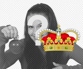 corona real reina pegar fotos un sticker online