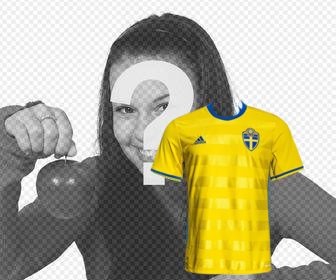 camiseta seleccion futbol suecia poner fotos