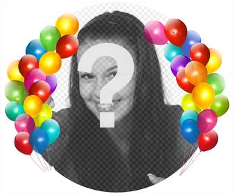 globos colores decorar fotos un marco gratis