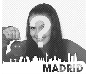 silueta ciudad madrid editar foto gratuitamente