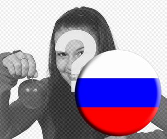 boton decorativo bandera rusia pegar fotos