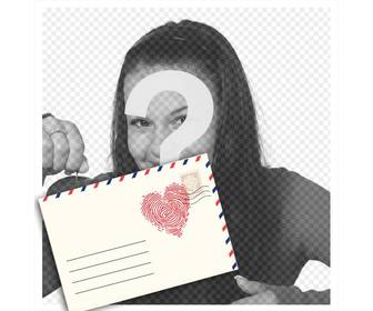 fotomontaje carta amor modificar foto online