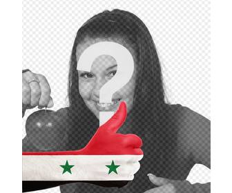 mano bandera siria anadir foto online