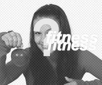 pega palabra fitness fotos un sticker efecto online