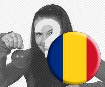 foto efecto pegar bandera rumania forma circular imagenes