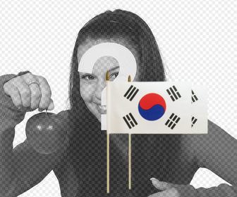 bandera corea sur puedes anadir fotos efecto online