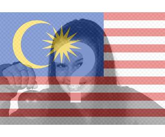 filtro virtual anadir fotos bandera malasia