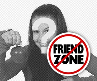 pegatina friend zone simbolo stop anadir fotos