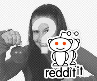 sticker logotipo reddit famoso foro internet