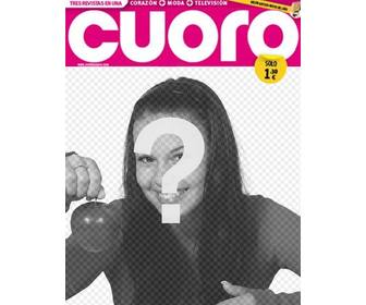 fotografia un marco imita portada revista prensa rosa llamada cuoro
