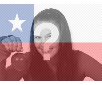 fotomontaje poner bandera chile