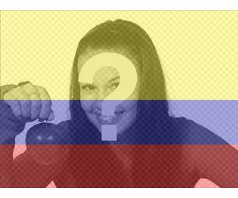 fotomontaje imagen bandera colombia foto