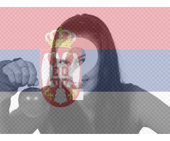 montaje online poner bandera serbia foto subas