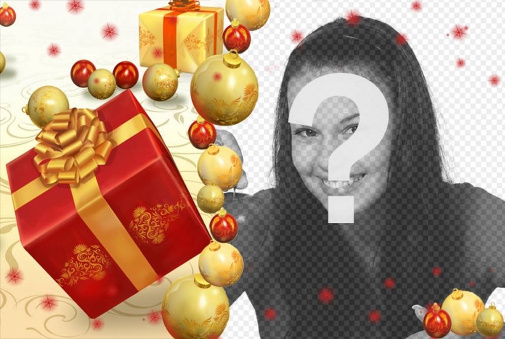 Tarjeta online de Navidad con regalos para añadir tu fotografía ..