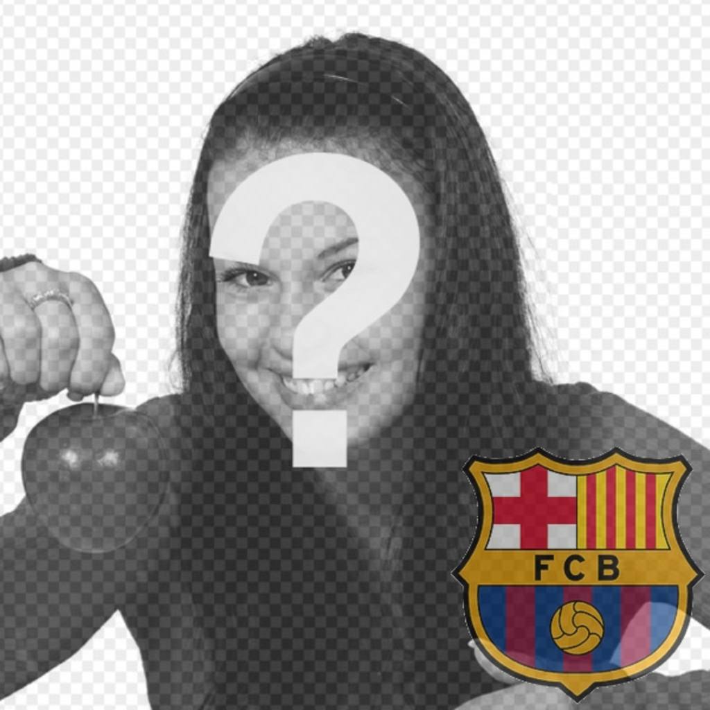Fotomontaje para poner el escudo del Fútbol Club Barcelona en tu..