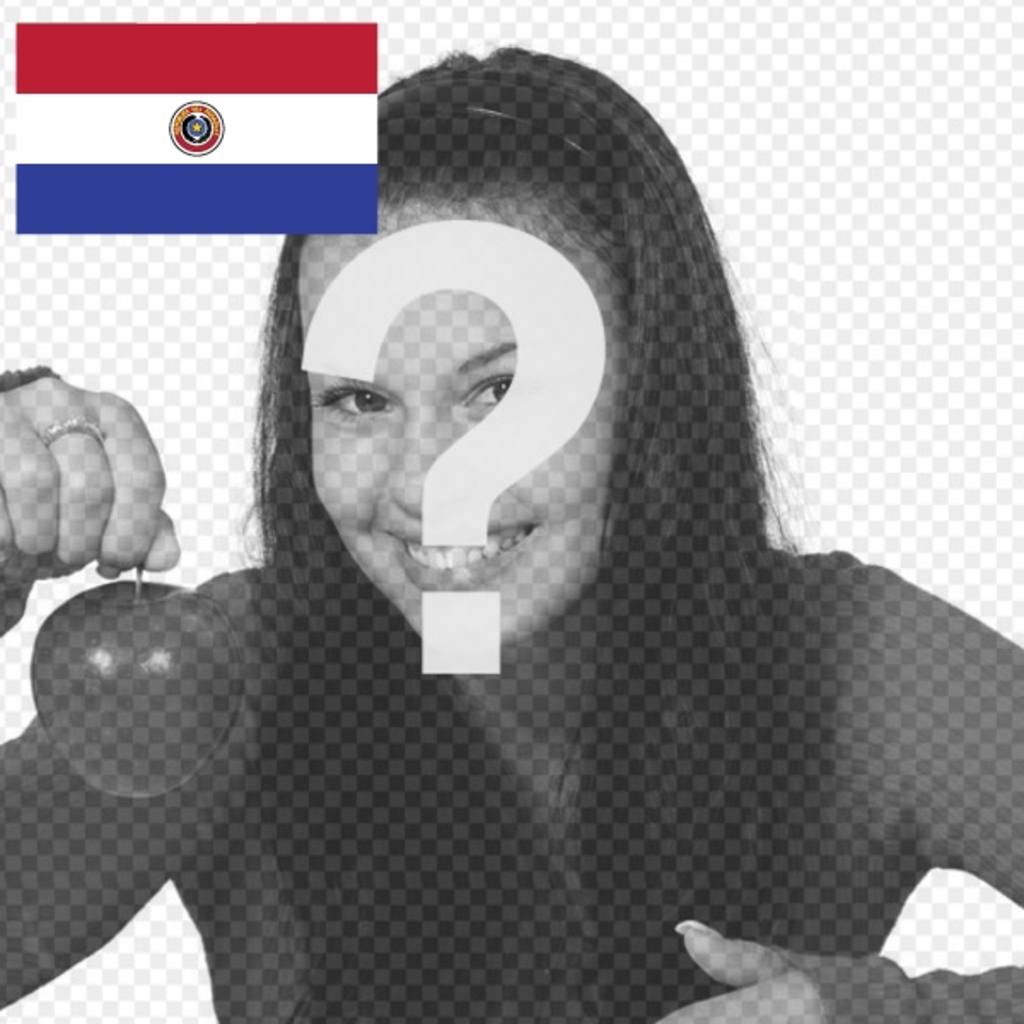 Montaje para poner una bandera de Paraguay creando un fotomontaje con tu..