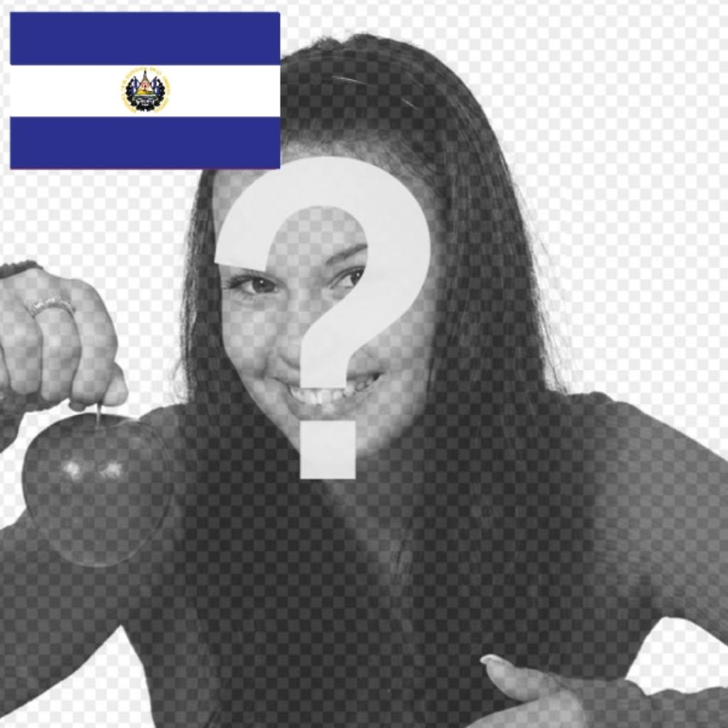 fotomontaje con imagenes de la bandera de el Salvador ..