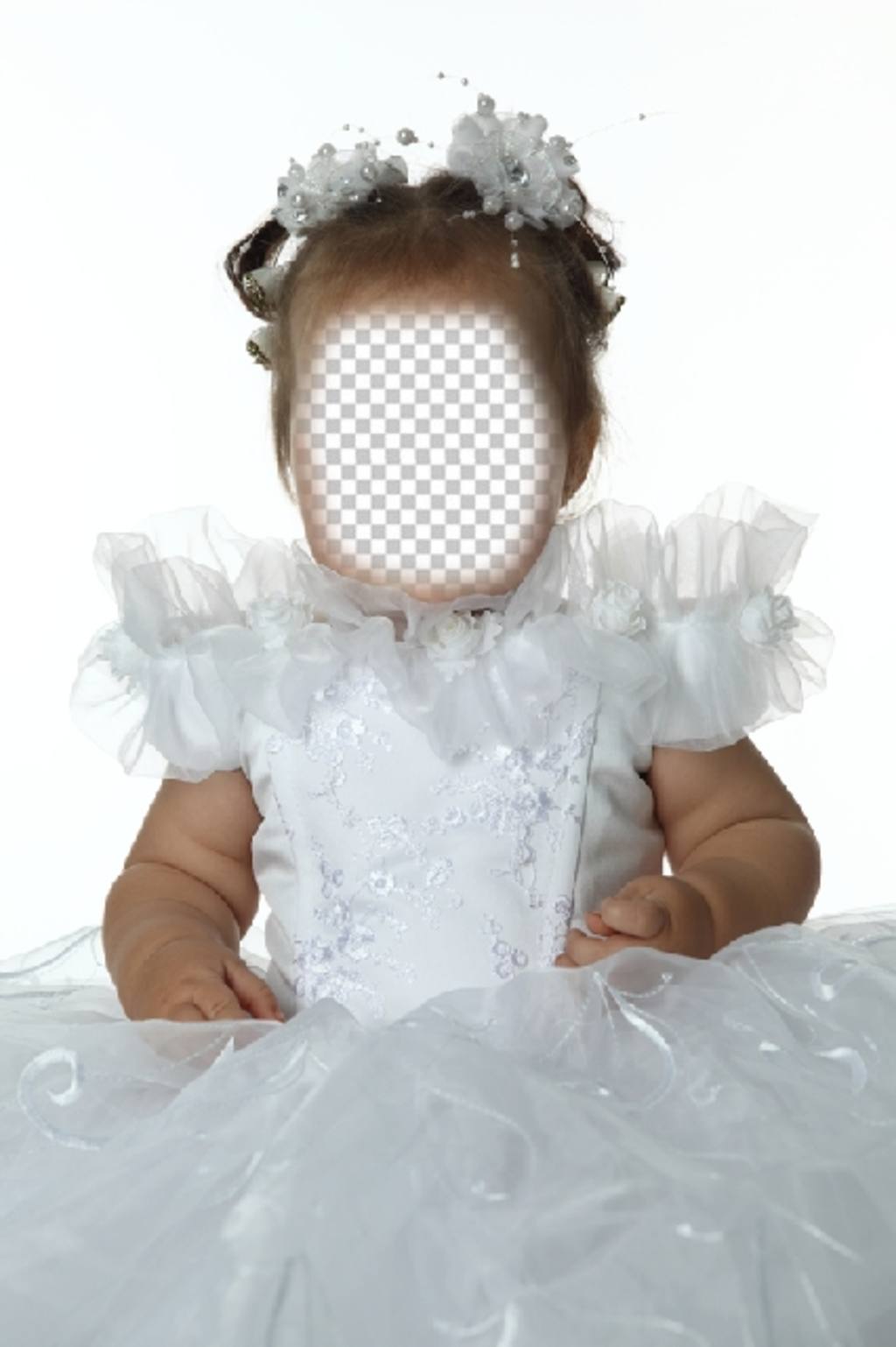 Fotomontaje de una niña vestida de princesa para poner tu cara ..