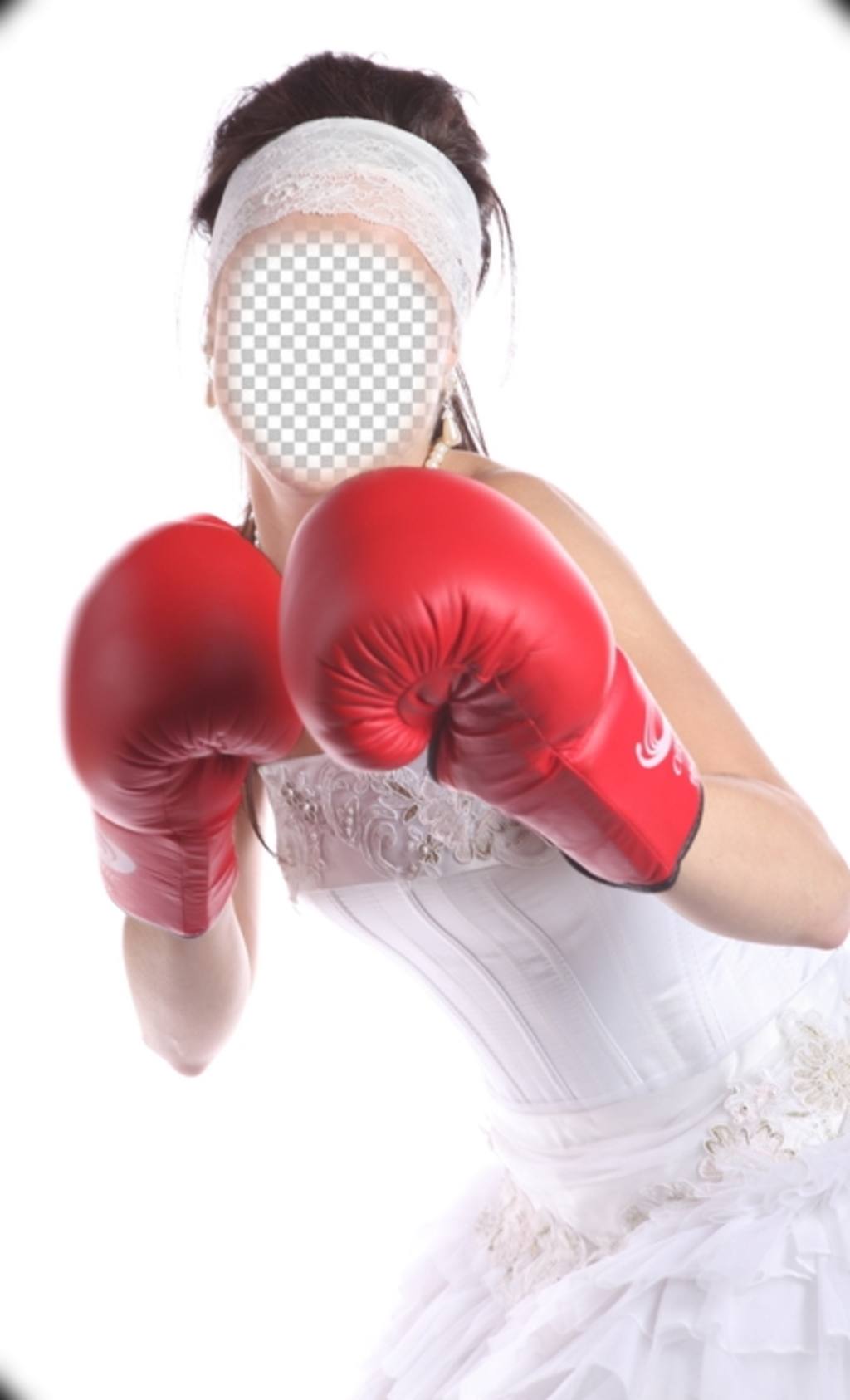 Fotomontaje de una novia boxeadora para ponerle tu cara gratis ..