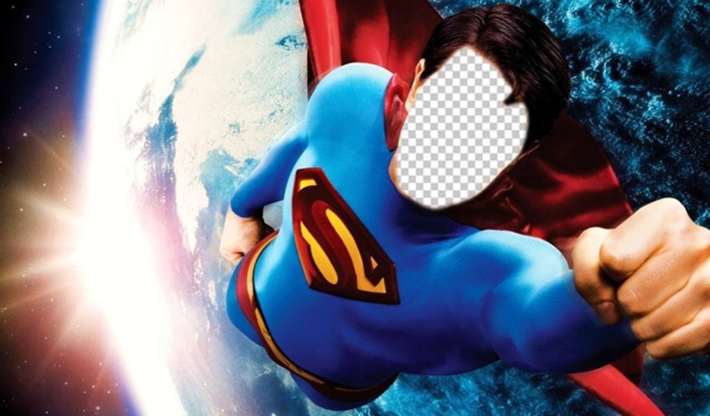 Fotomontaje para convertirte en Superman volando sobre la Tierra ..