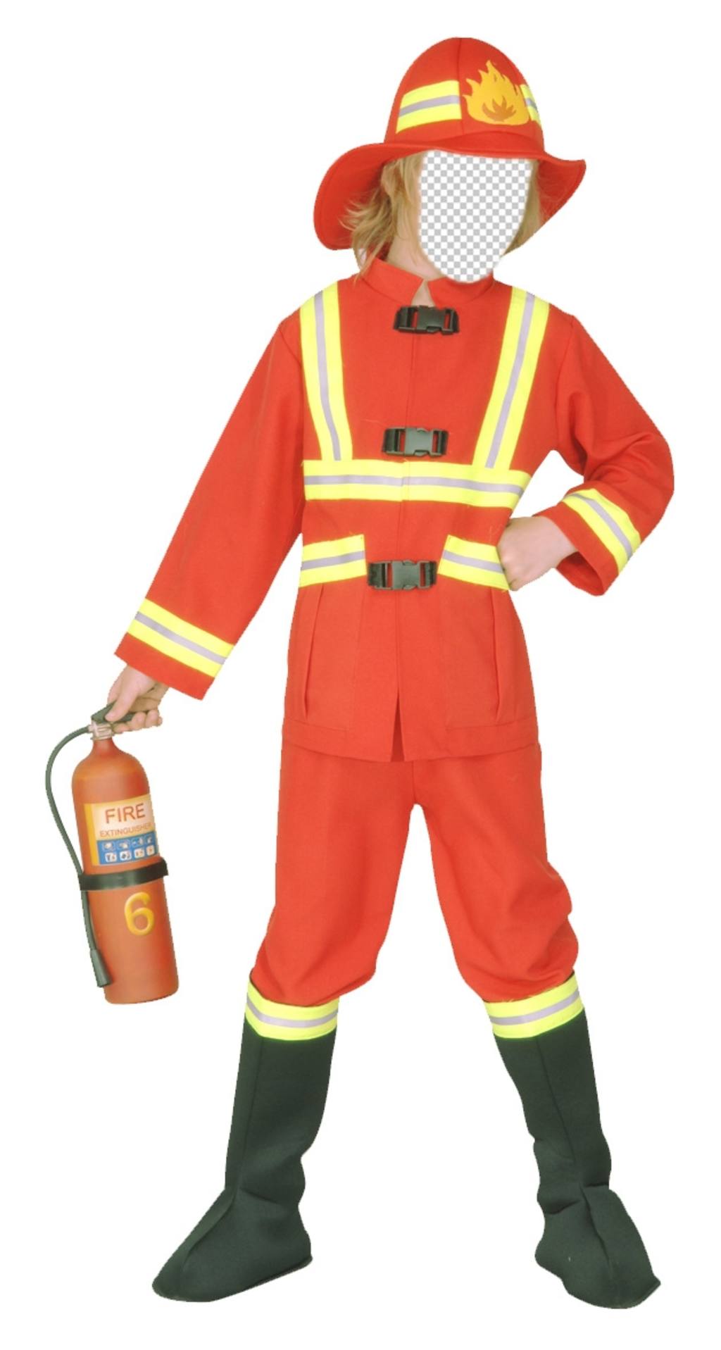 Fotomontaje de bombero para disfrazar a los niños online ..