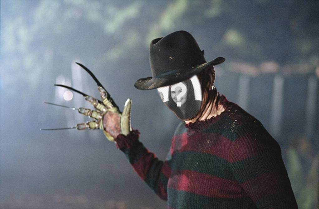 Fotomontaje de Freddy krueger para Halloween. Conviértete en el famoso asesino de pesadilla en Elm Street y métete en los sueños de tus..