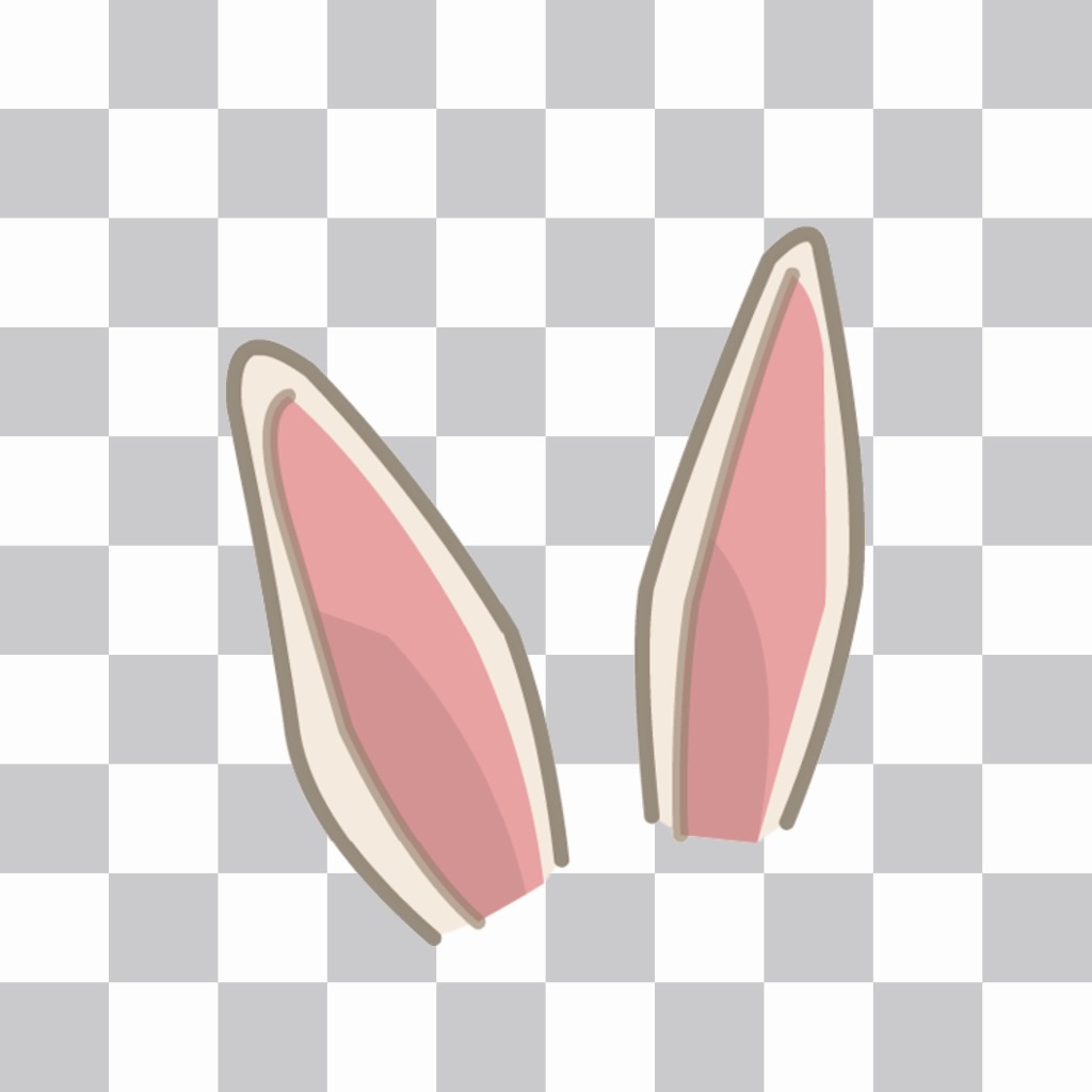 Sticker para poner unas orejas de conejo en tu foto. ..
