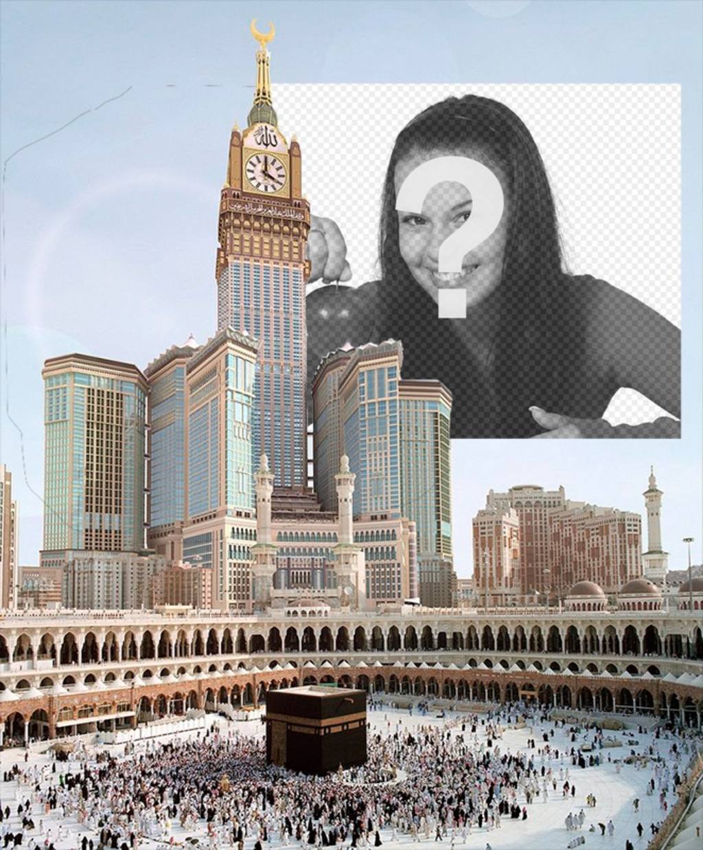 Postal de viaje a la Meca, la ciudad principal de Arabia Saudita. ..