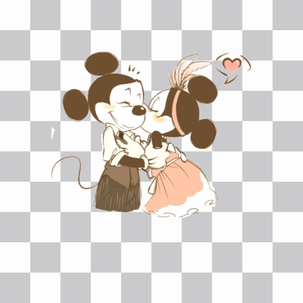 Pegatina de dibujo con Mikey y Minnie Mouse ..