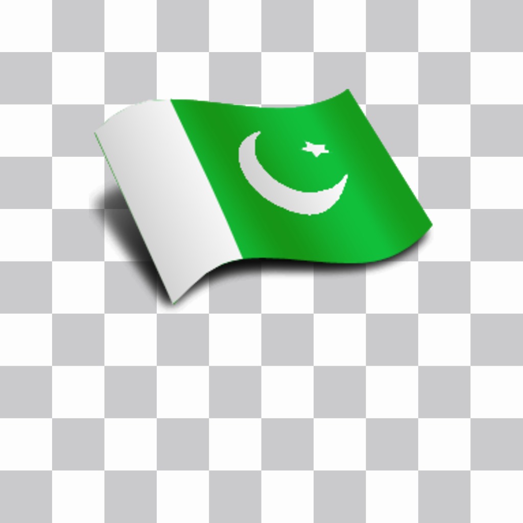 Bandera de Pakistán que puedes poner en tu foto online para mostrar tu apoyo con este país. ..