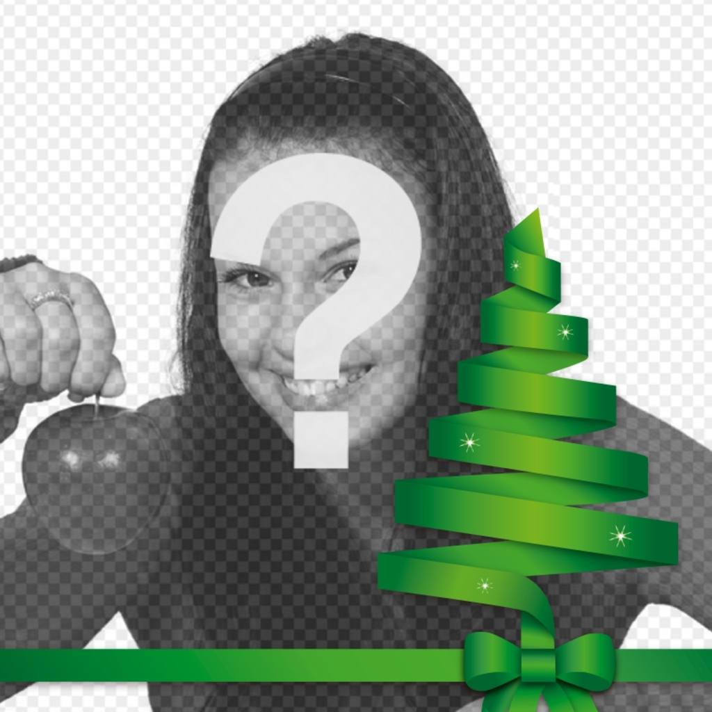 Decoración para foto de árbol de Navidad verde para poner en tus fotos online ..