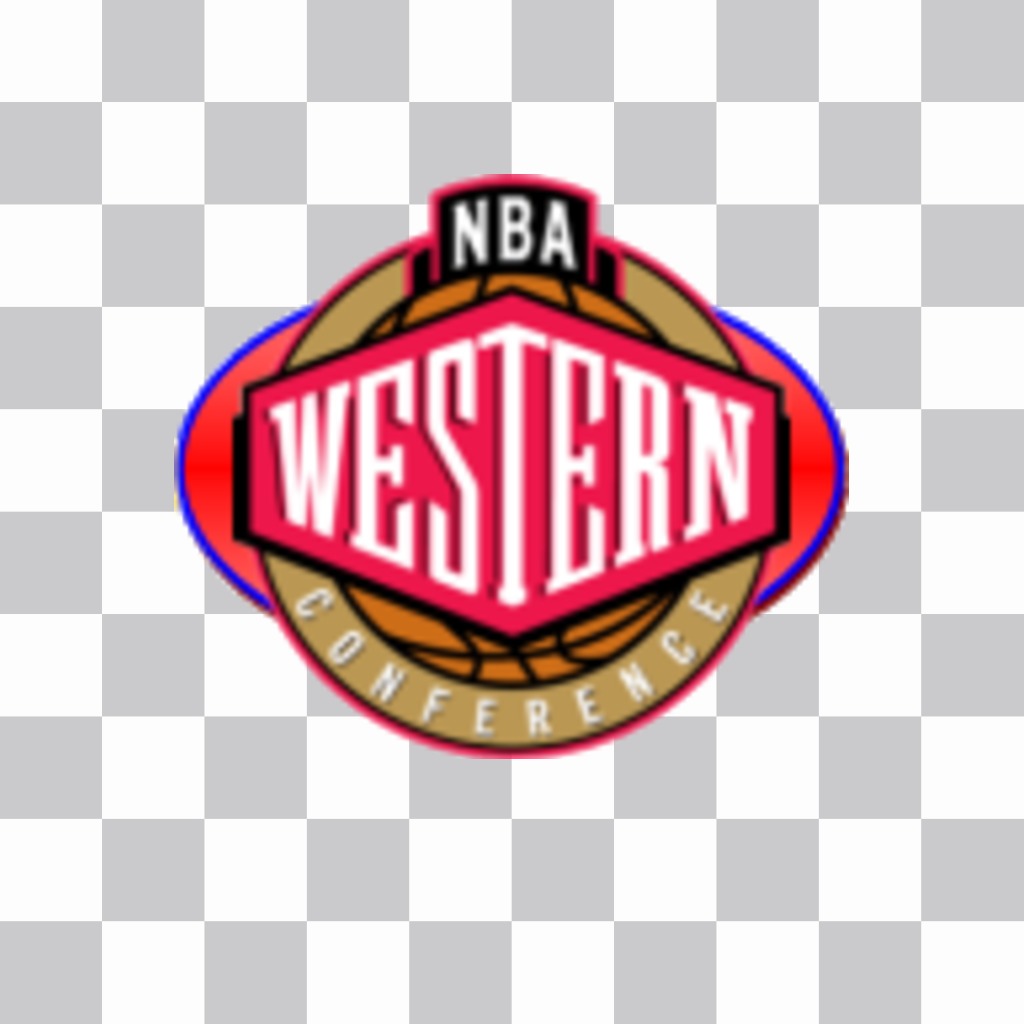 Pegatina del logotipo de la Western Conference de la NBA. ..
