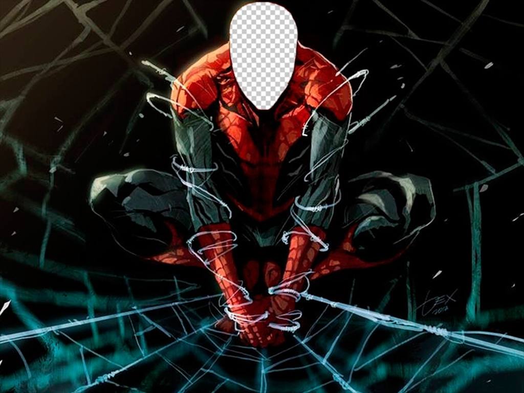 Fotomontaje de Spiderman para hacer con tu cara ..