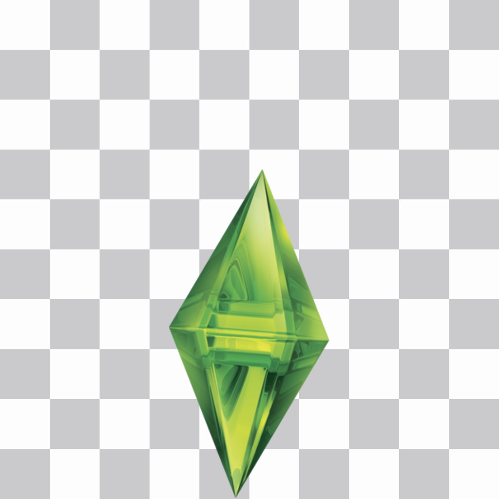 Pegatina con el diamante verde de los Sims ..