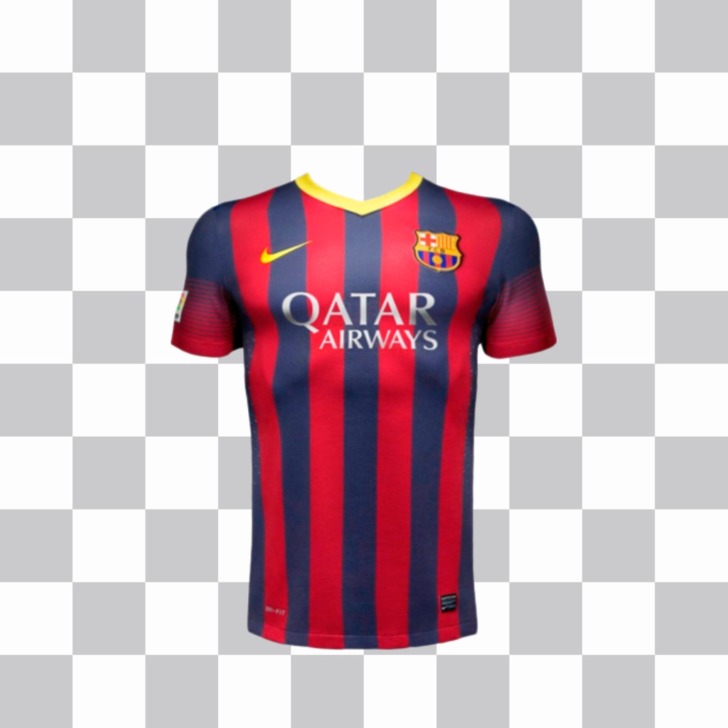 Pegatina de una camiseta del FC Barcelona de la temporada 2014 ..