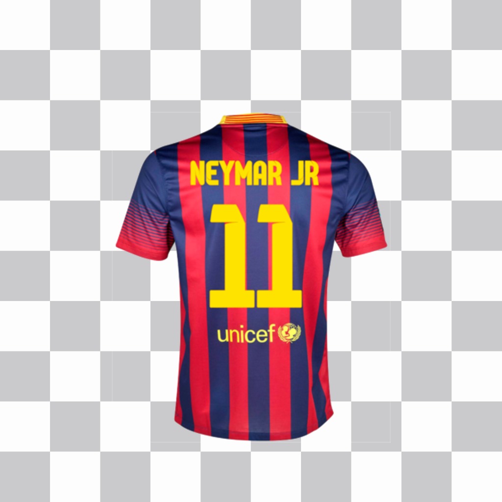 Pegatina con la camiseta del jugador del Barça Neymar ..